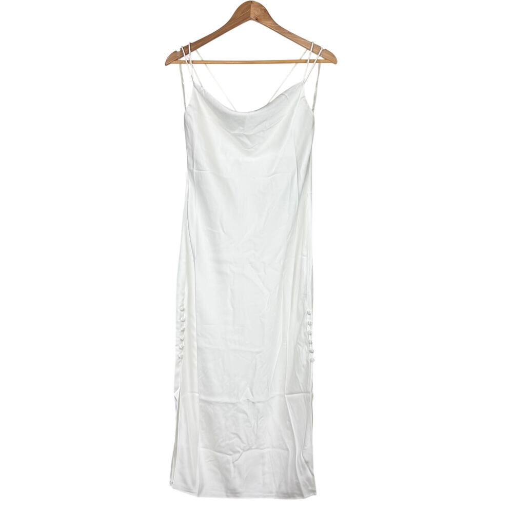 Sachin & Babi NWT Dylan Ivory Satin Lace Midi Slip Dress Size 2 Strappy Back - Picture 5 of 13